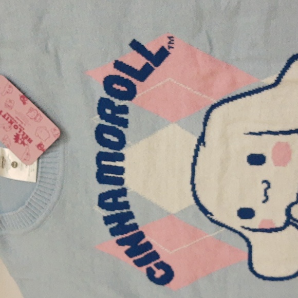 Cinnamoroll Jacquard Knit Argyle Sweater Sanrio Hello Kitty Sz 1X - Picture 5 of 13